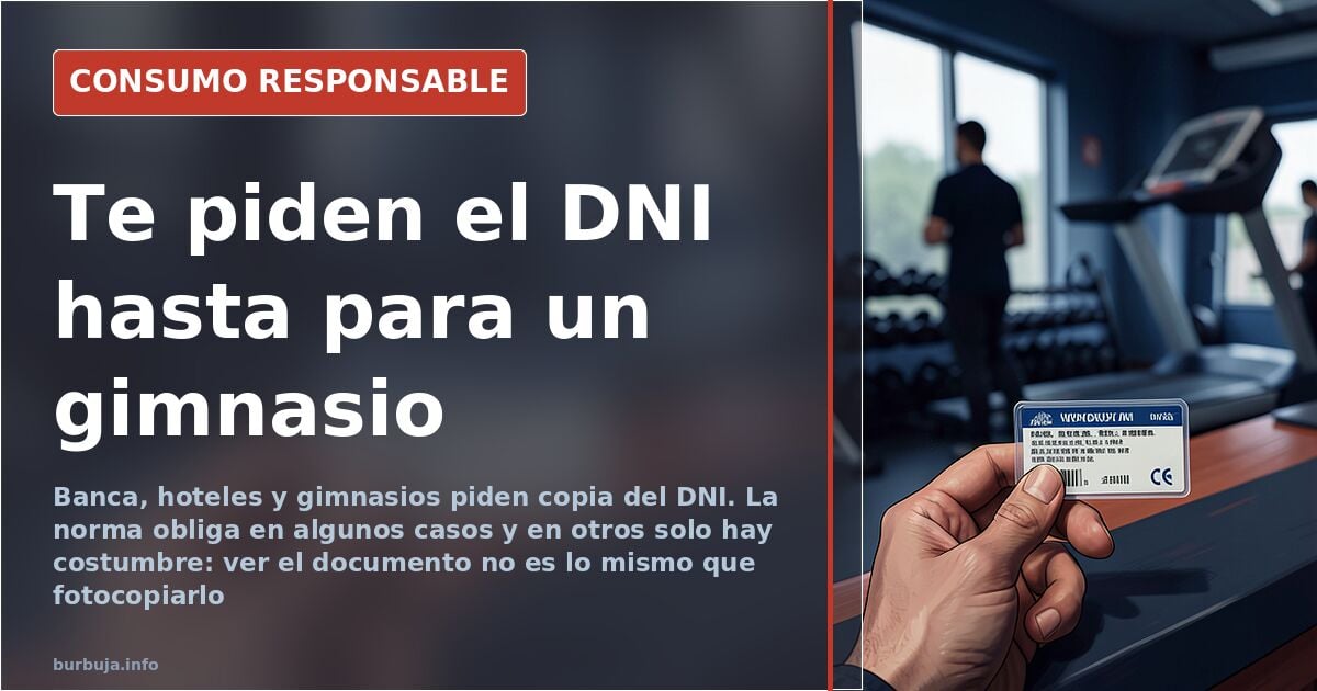 Fotocopia del DNI sobre un mostrador junto a un bolígrafo, imagen de la polémica sobre pedir copia del documento de identidad