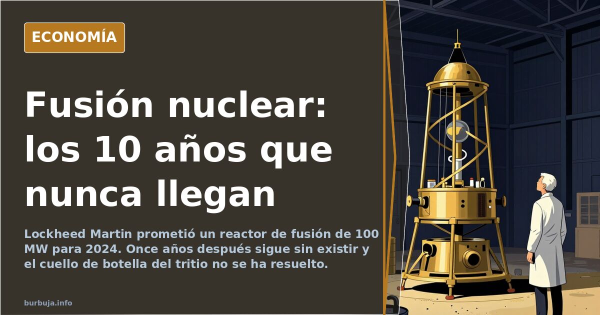 Ilustración de un pequeño reactor de fusión nuclear de 100 MW sobre la plataforma de un camión