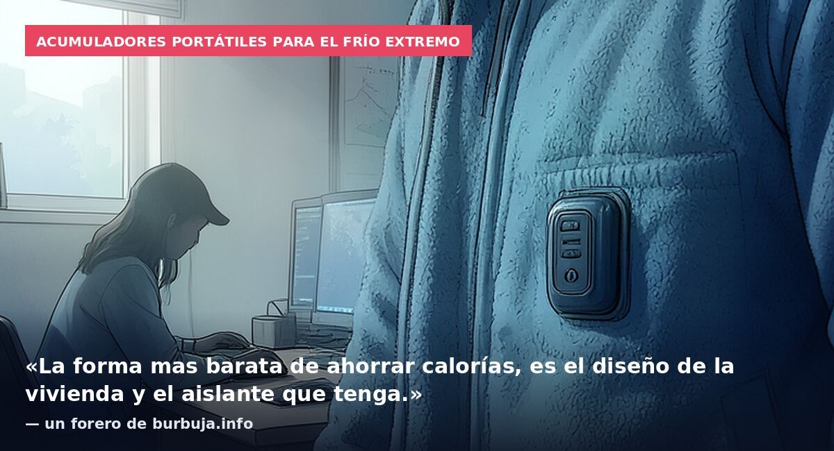 Acumuladores portátiles para el frío extremo: «La forma mas barata de ahorrar calorías, es el diseño de la vivienda y el aislante que tenga.» — un forero de burbuja.info