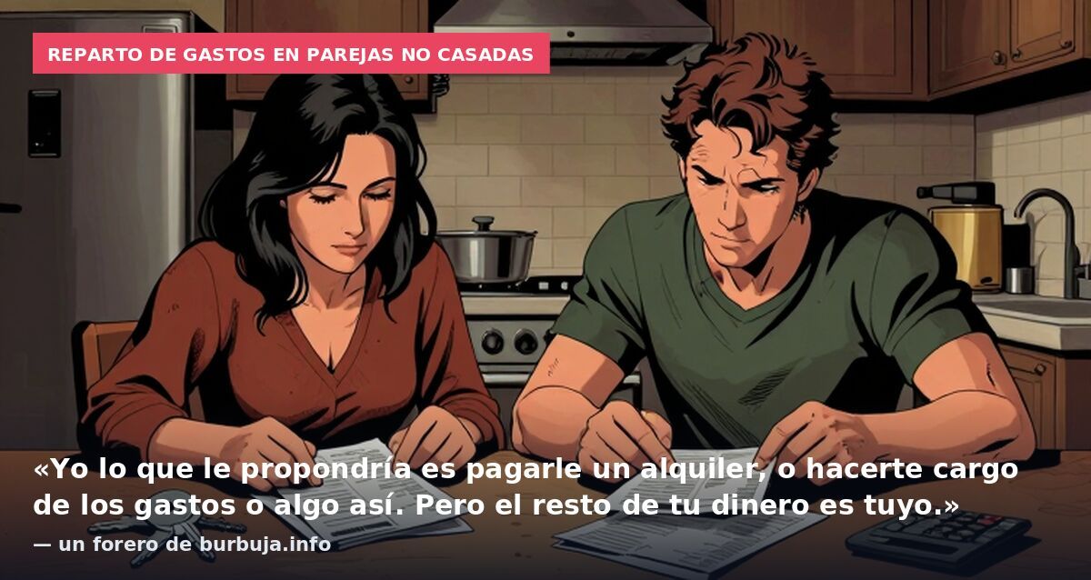 Reparto de gastos en parejas no casadas: «Yo lo que le propondría es pagarle un alquiler, o hacerte cargo de los gastos o algo así. Pero el resto de tu dinero es tuyo.» — un forero de burbuja.info