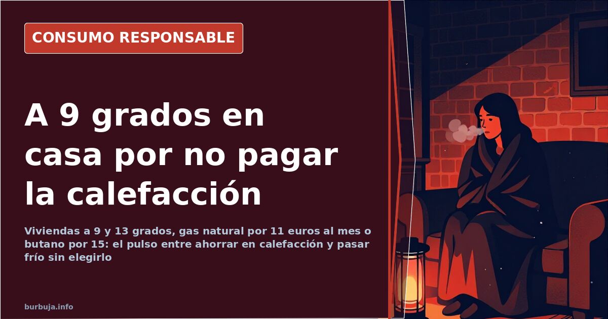 Termómetro de interior marcando una temperatura baja junto a una manta, símbolo del ahorro en calefacción en invierno