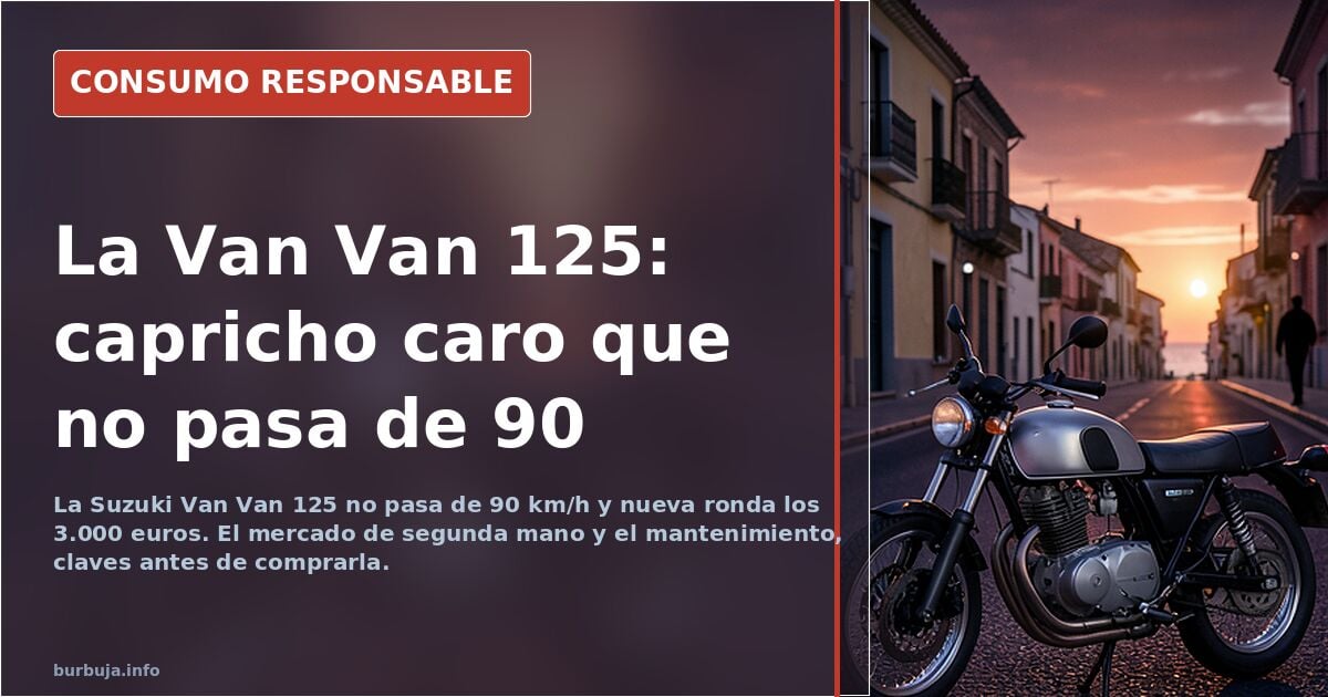 Van Van 125: 2,200 euros for a bike that won't exceed 90 km/h