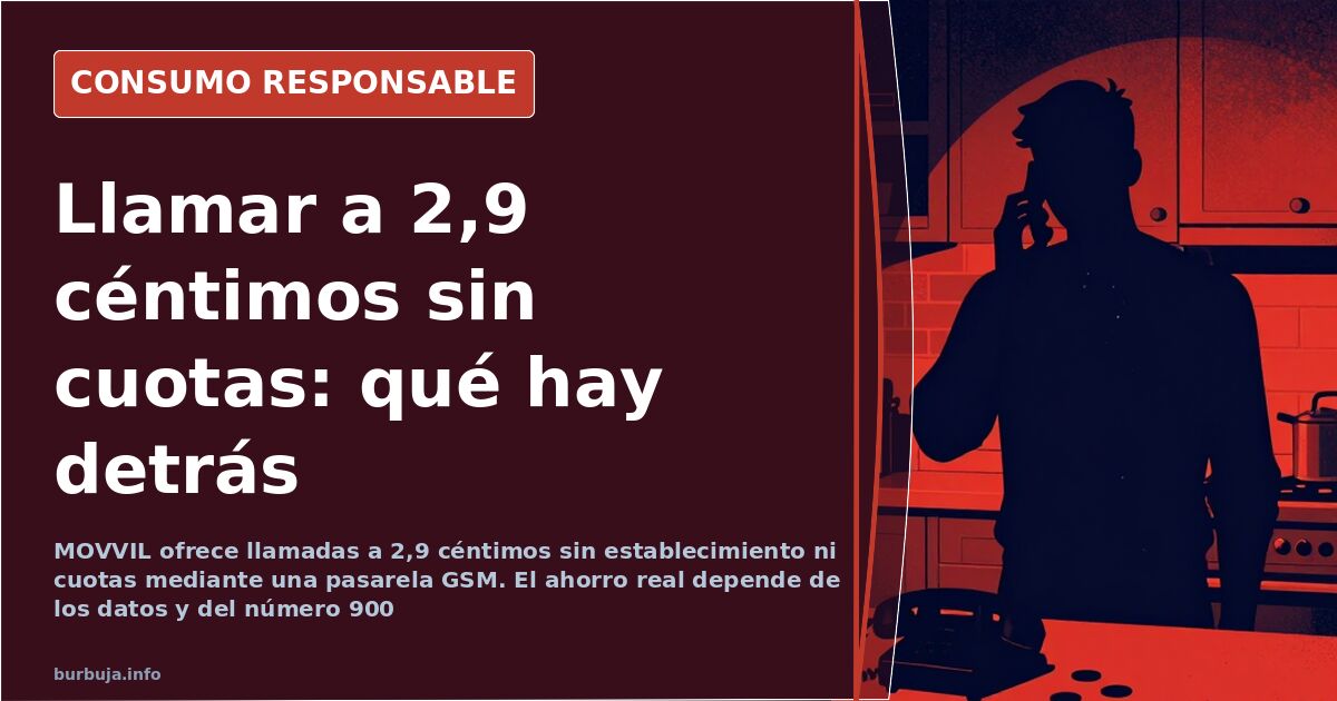 Llamadas a 2,9 céntimos sin establecimiento ni cuotas