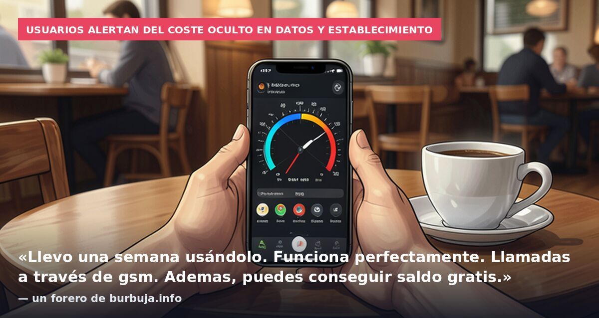 Usuarios alertan del coste oculto en datos y establecimiento: «Llevo una semana usándolo. Funciona perfectamente. Llamadas a través de gsm. Ademas, puedes conseguir saldo gratis.» — un forero de burbuja.info