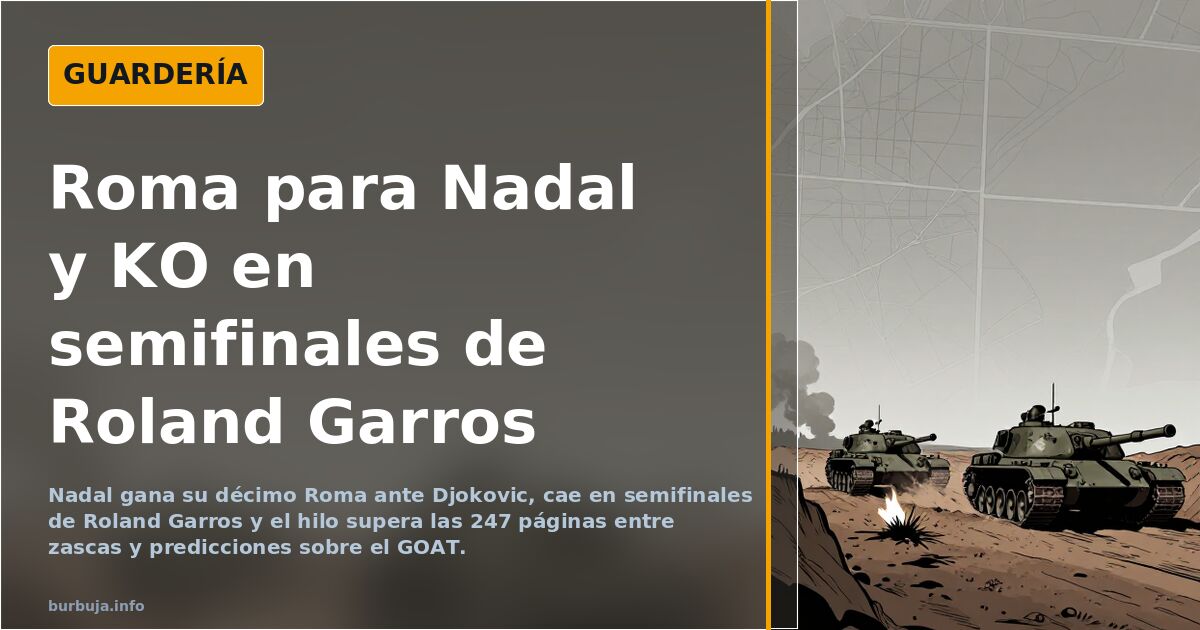 Roma para Nadal y KO en semifinales de Roland Garros