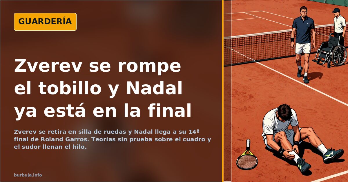 Zverev se rompe el tobillo y Nadal ya está en la final