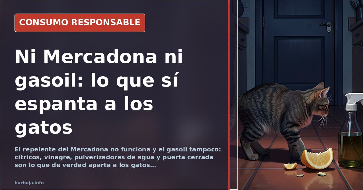 Repelentes de gatos: qué funciona de verdad y qué es tirar el dinero