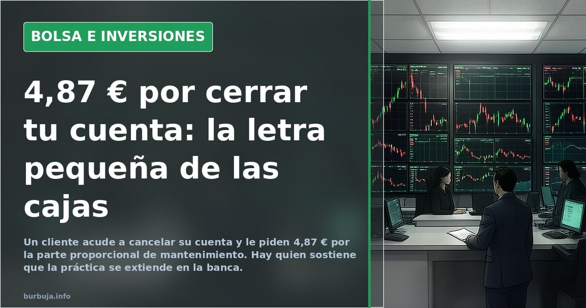 Spanische Bank verlangt 4,87 € für die Kontoschließung