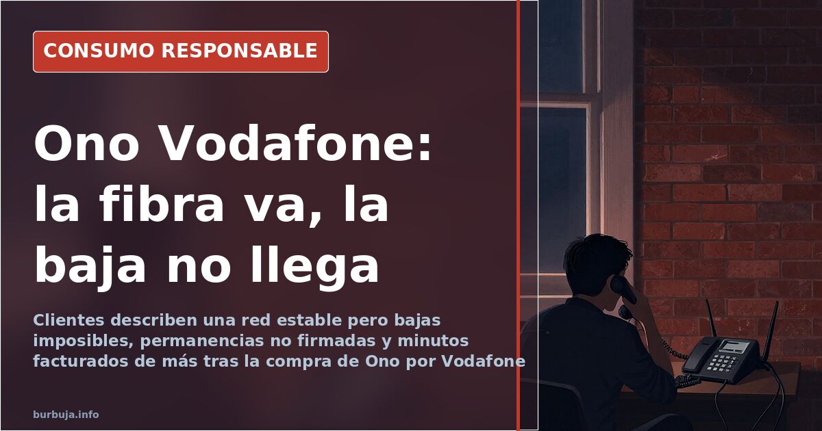 Ono Vodafone: solid connection, poor sales practices