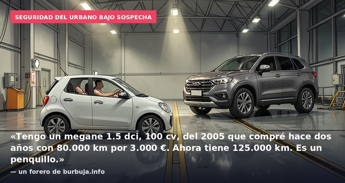 Seguridad del urbano bajo sospecha: «Tengo un megane 1.5 dci, 100 cv, del 2005 que compré hace dos años con 80.000 km por 3.000 €. Ahora tiene 125.000 km. Es un penquillo.» — un forero de burbuja.info