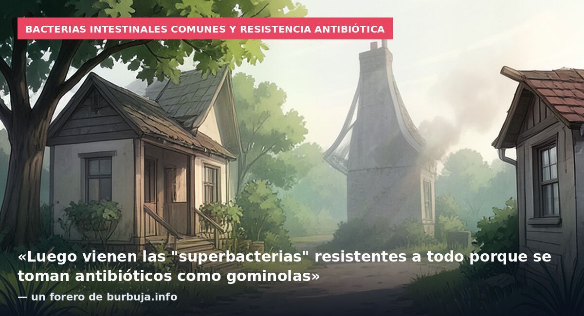 Bacterias intestinales comunes y resistencia antibiótica: «Luego vienen las "superbacterias" resistentes a todo porque se toman antibióticos como gominolas» — un forero de burbuja.info