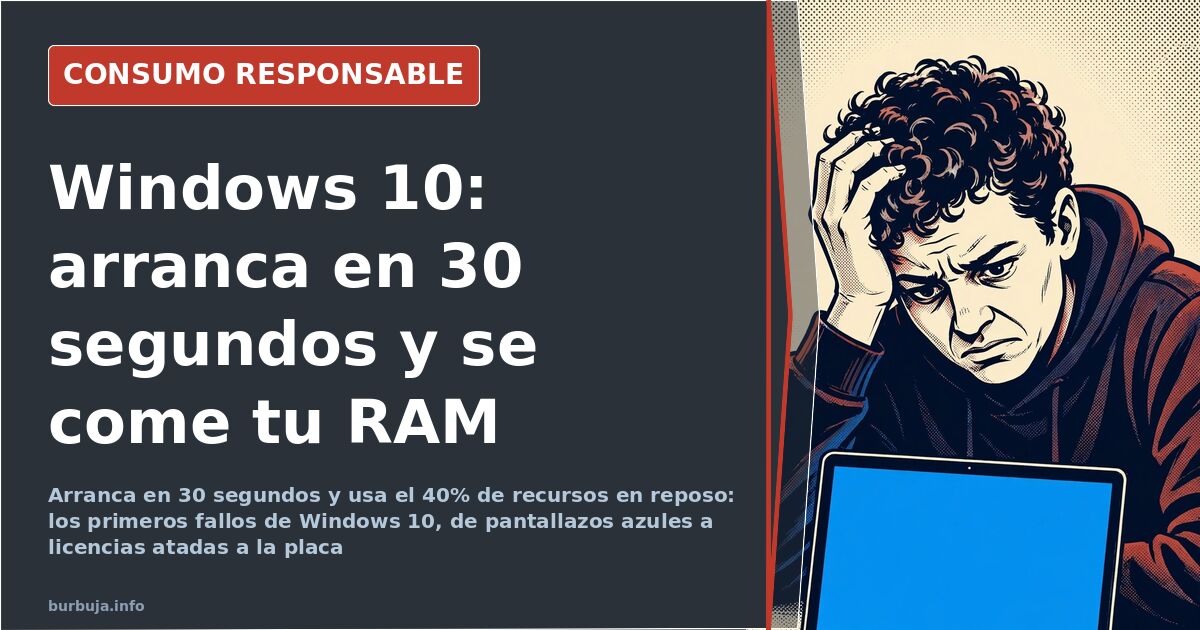 Pantalla de ordenador con el escritorio de Windows 10 y el administrador de tareas mostrando procesos consumiendo memoria