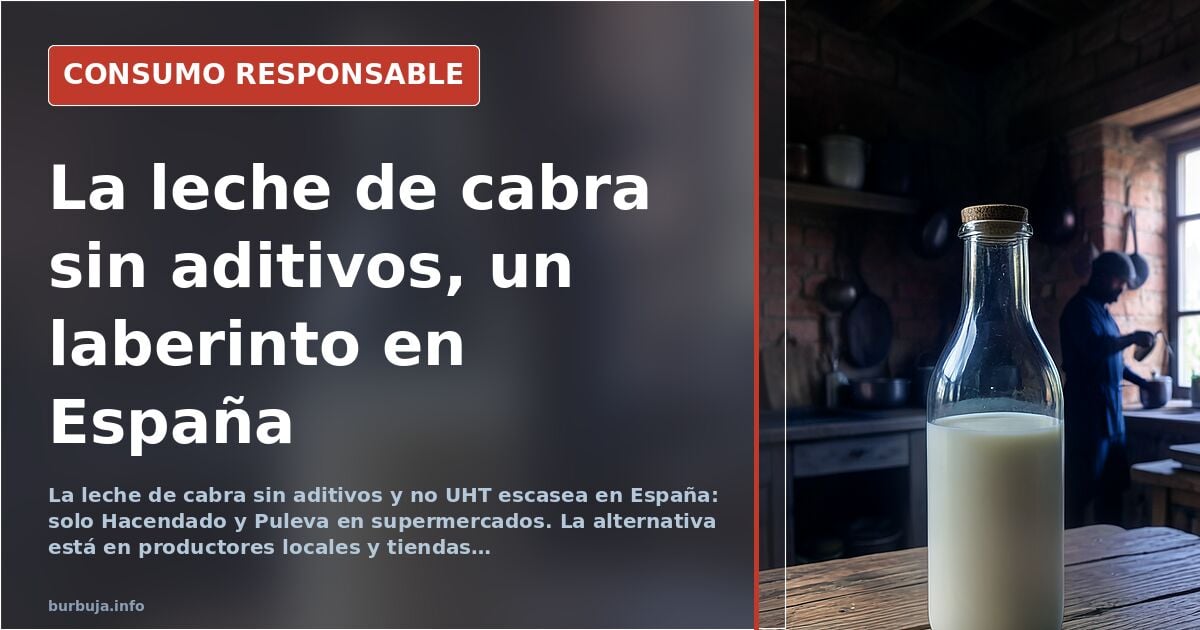 Leche de cabra: dónde encontrarla sin aditivos en España