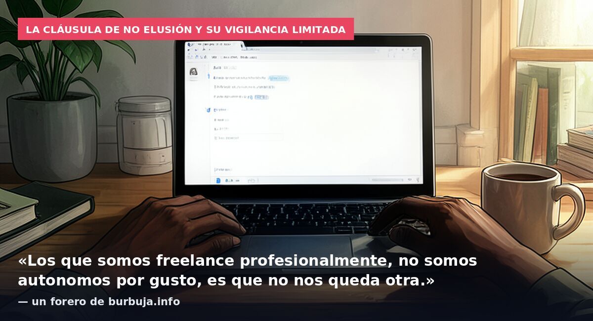 La cláusula de no elusión y su vigilancia limitada: «Los que somos freelance profesionalmente, no somos autonomos por gusto, es que no nos queda otra.» — un forero de burbuja.info