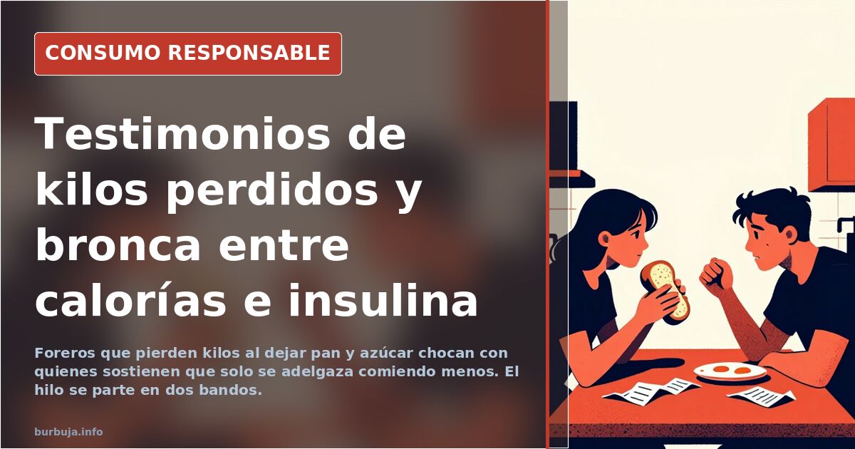 Testimonios de kilos perdidos y bronca entre calorías e insulina