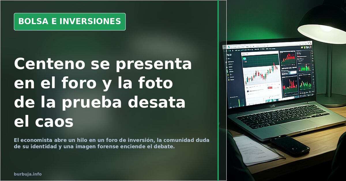Centeno se presenta en el foro y la foto de la prueba desata el caos