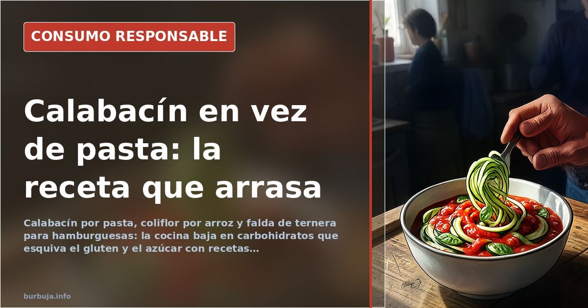 Zucchini for pasta and beef skirt for burgers: the low-carb, gluten-free way of cooking