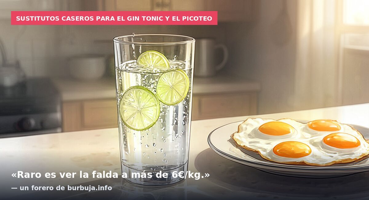 Sustitutos caseros para el gin tonic y el picoteo: «Raro es ver la falda a más de 6€/kg.» — un forero de burbuja.info