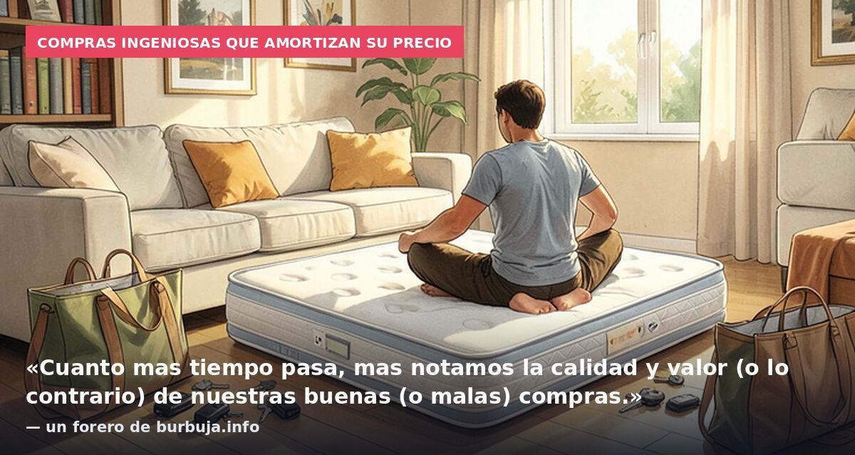 Compras ingeniosas que amortizan su precio: «Cuanto mas tiempo pasa, mas notamos la calidad y valor (o lo contrario) de nuestras buenas (o malas) compras.» — un forero de burbuja.info