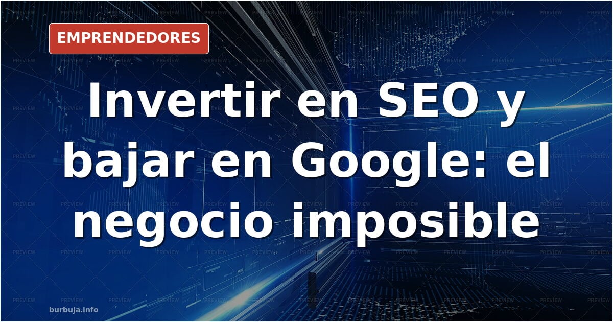 Gráfico de posiciones en Google cayendo mientras crecen los enlaces comprados, ilustración sobre SEO y backlinks