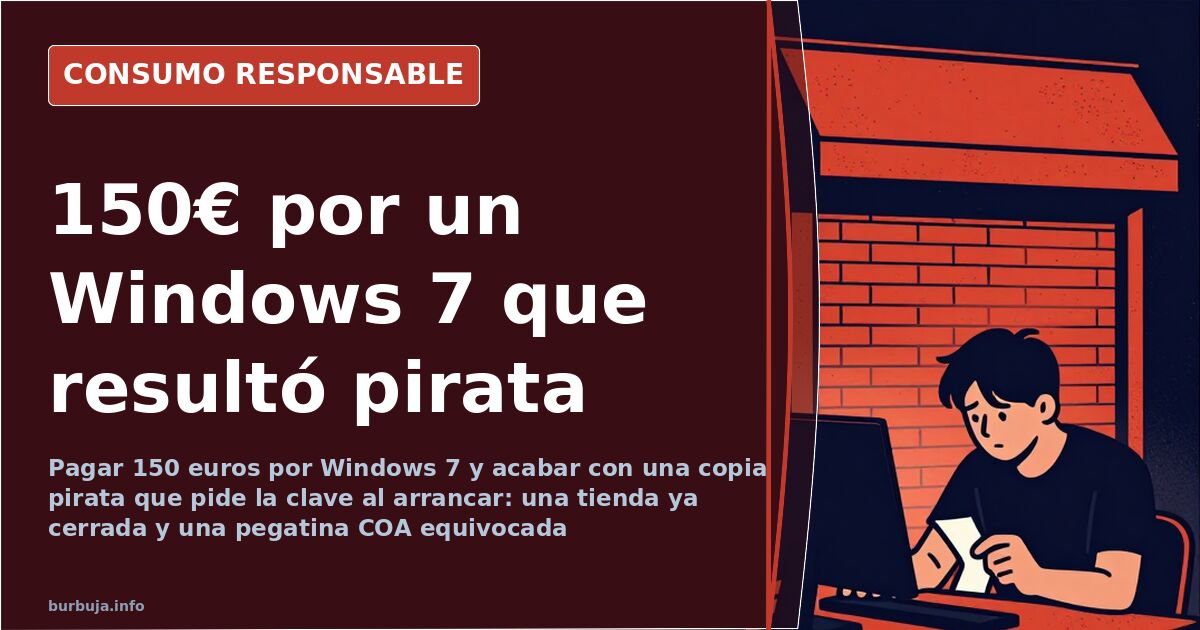 Spain: €150 for pirated Windows 7 demanding activation
