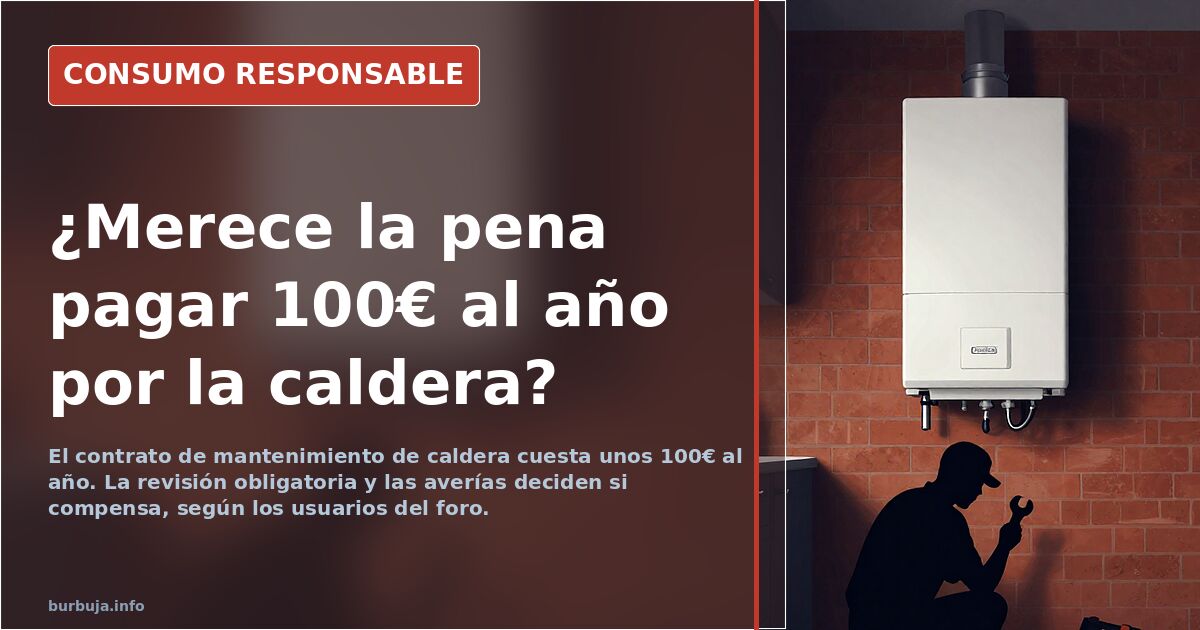 Mantenimiento de caldera: ¿100 euros al año que compensan?
