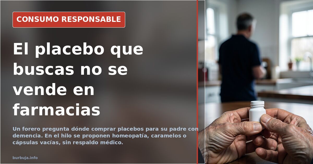 Blíster de pastillas blancas sobre fondo neutro, imagen conceptual de placebo y medicamentos sin principio activo