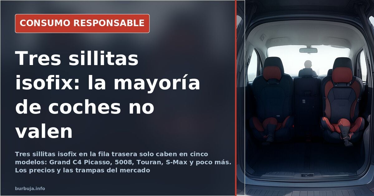 Tres sillitas isofix detrás: solo cinco coches cumplen