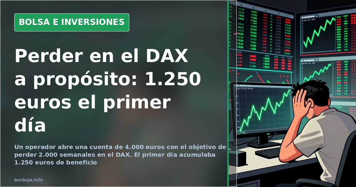 The plan to lose 2,000 euros weekly trading the DAX