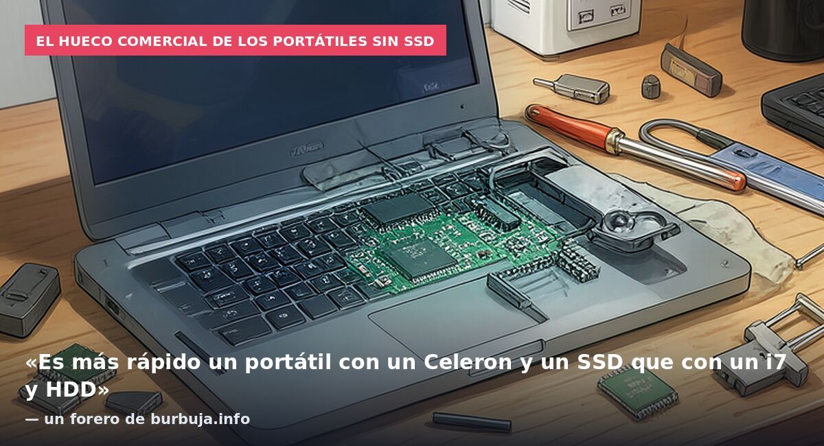 El hueco comercial de los portátiles sin SSD: «Es más rápido un portátil con un Celeron y un SSD que con un i7 y HDD» — un forero de burbuja.info