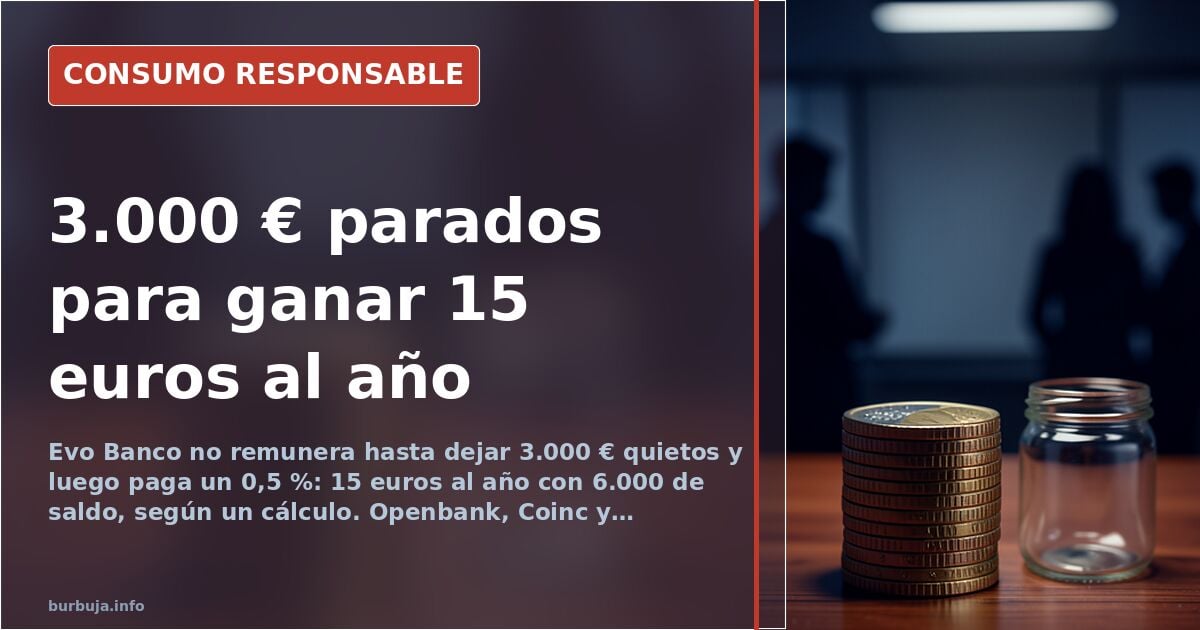Evo Banco requires €3,000 idle for a 0.5% return