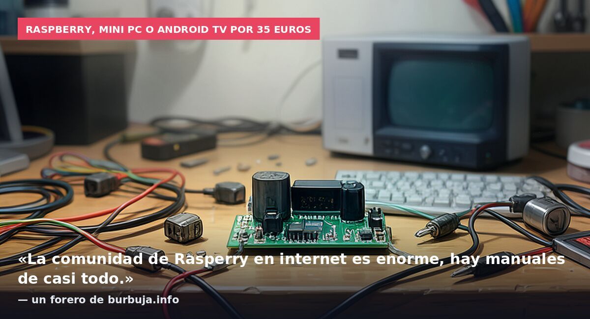 Raspberry, mini PC o Android TV por 35 euros: «La comunidad de Rasperry en internet es enorme, hay manuales de casi todo.» — un forero de burbuja.info