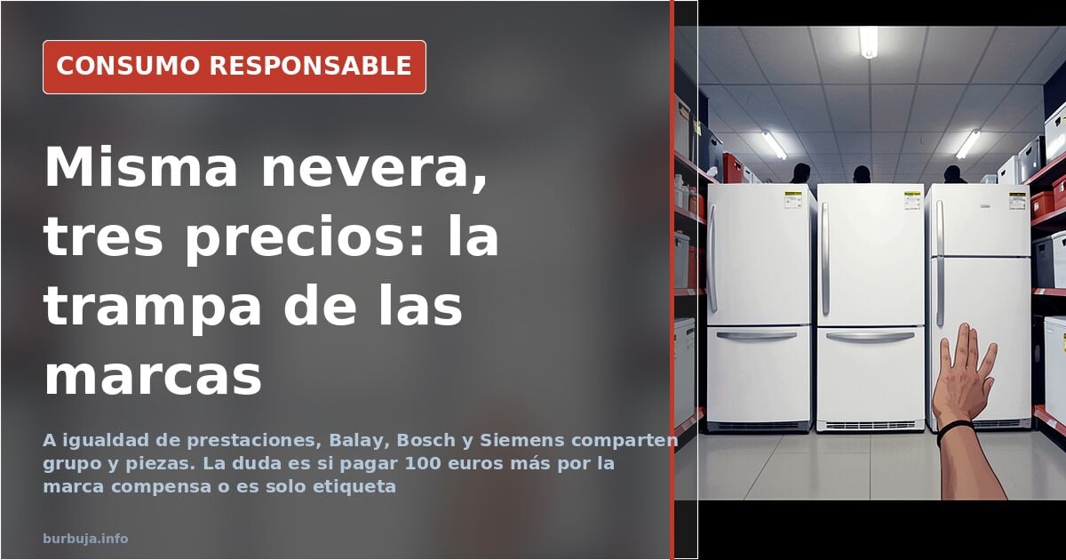 Fridges: why Balay costs less than Siemens with the same parts