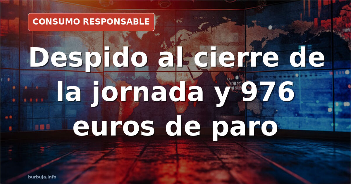 Cartas de despido objetivo y cálculo de la prestación por desempleo sobre una mesa, junto a llaves de sucursal y pase de park