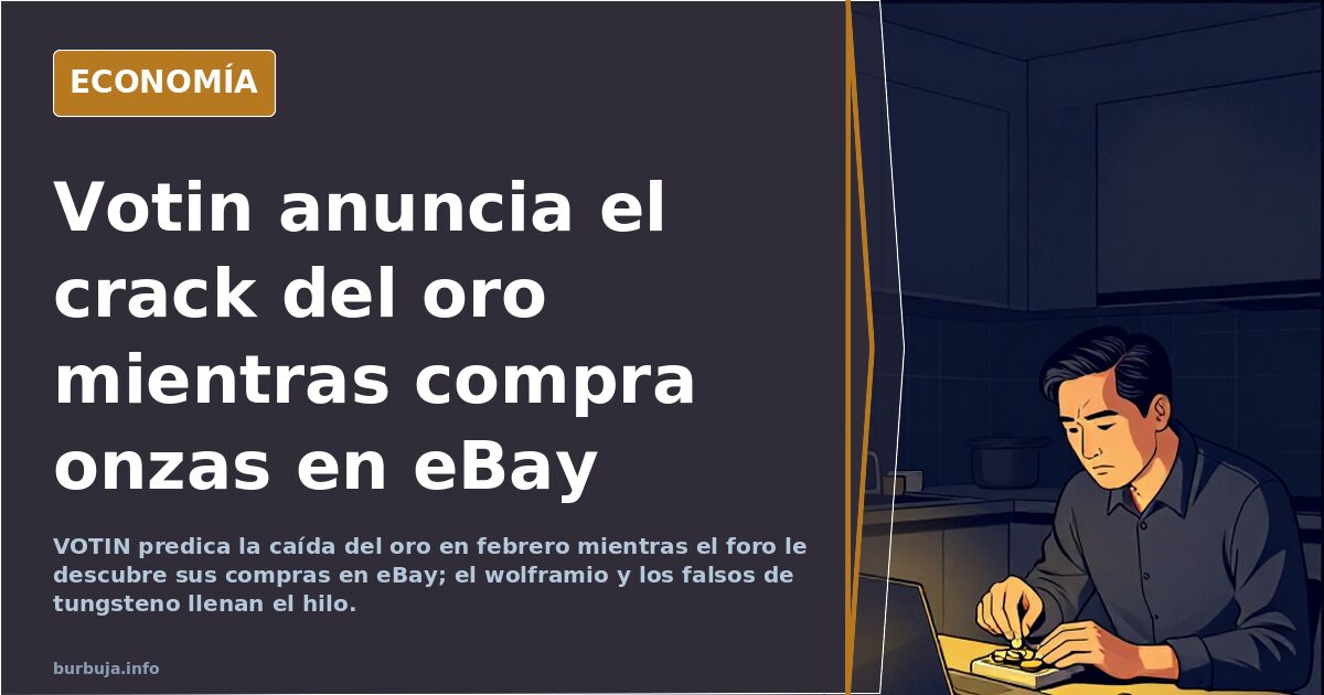 Votin anuncia el crack del oro mientras compra onzas en eBay
