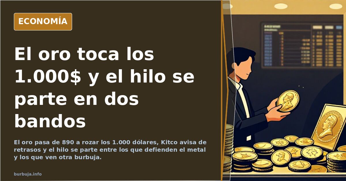 El oro toca los 1.000$ y el hilo se parte en dos bandos