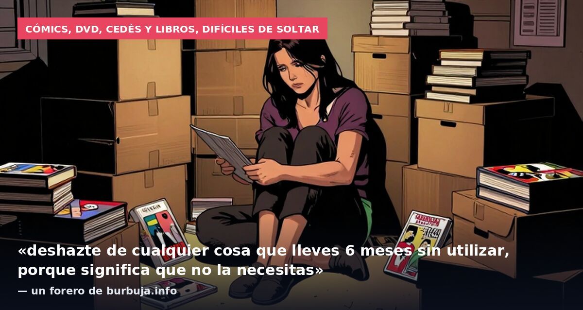 Cómics, DVD, cedés y libros, difíciles de soltar: «deshazte de cualquier cosa que lleves 6 meses sin utilizar, porque significa que no la necesitas» — un forero de burbuja.info