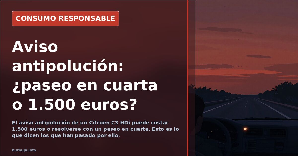 Citroën C3 HDi anti-pollution warning: a €1,500 bill or a high-gear run