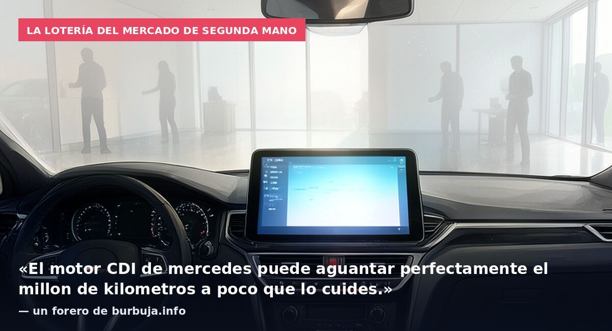 La lotería del mercado de segunda mano: «El motor CDI de mercedes puede aguantar perfectamente el millon de kilometros a poco que lo cuides.» — un forero de burbuja.info