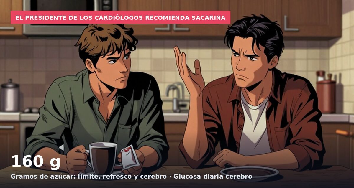El presidente de los cardiólogos recomienda sacarina: 160 g Gramos de azúcar: límite, refresco y cerebro · Glucosa diaria cerebro