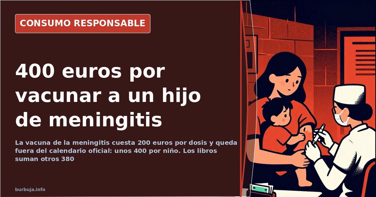 Meningitis Vaccine Costs 400 Euros Outside Spain's Official Schedule