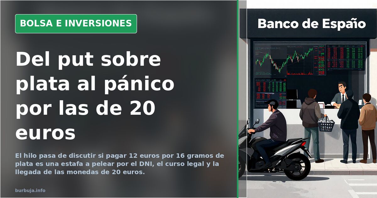 Del put sobre plata al pánico por las de 20 euros