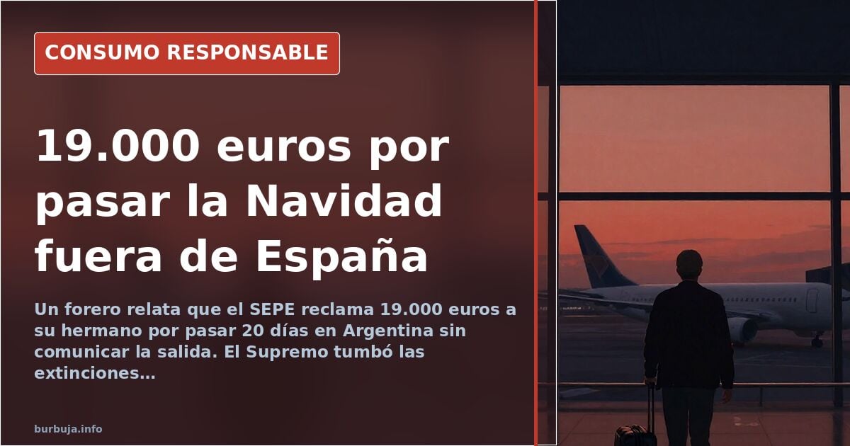 Spain's SEPE demands €19,000 from unemployed man over 20 days in Argentina