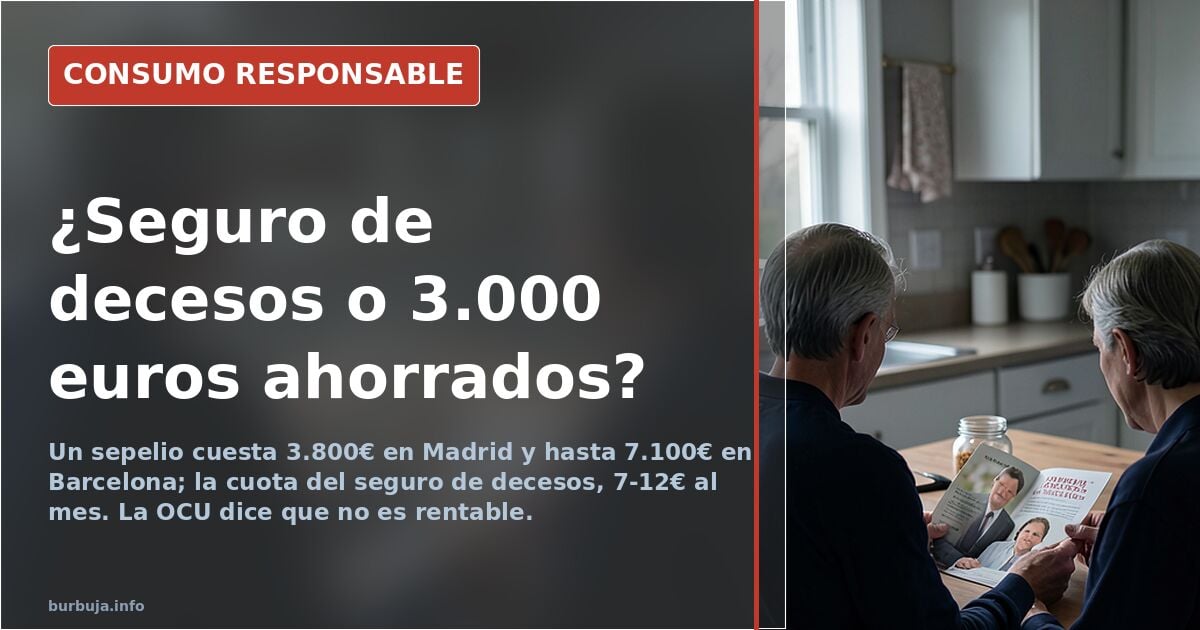 Spain's funeral insurance: pay €7 a month or leave €3,000 in the bank