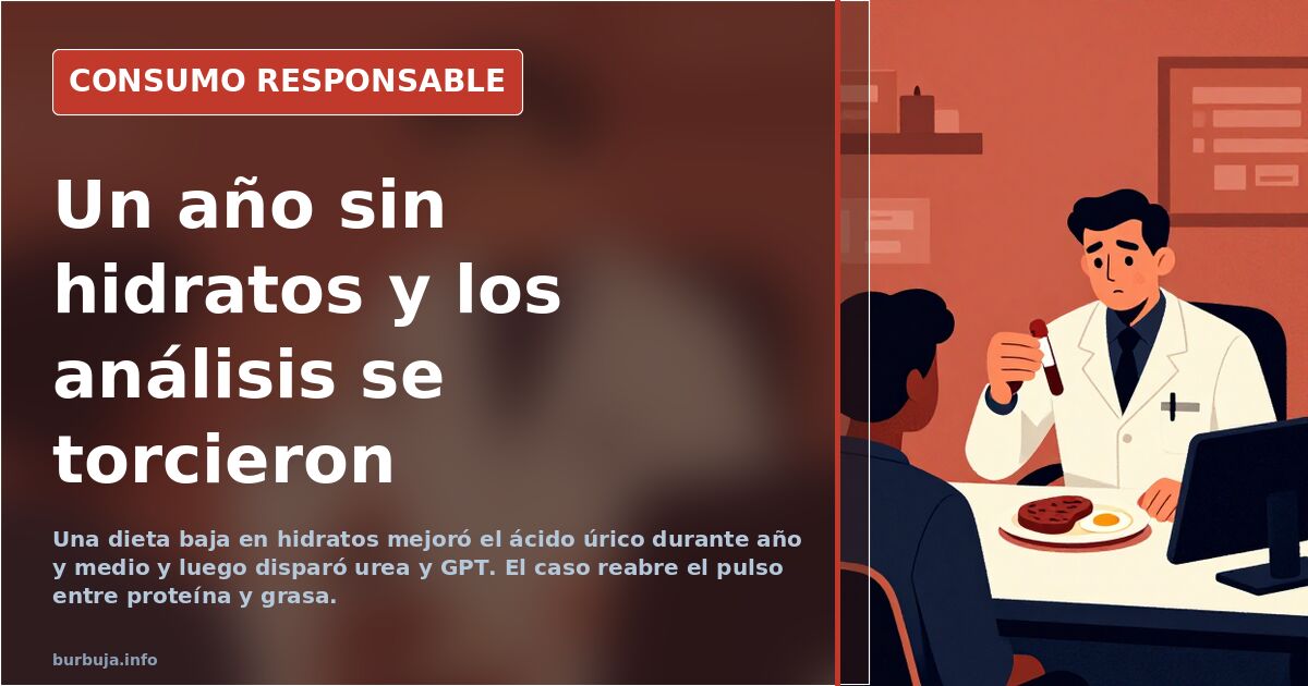 Analíticas alteradas tras 18 meses de dieta baja en hidratos