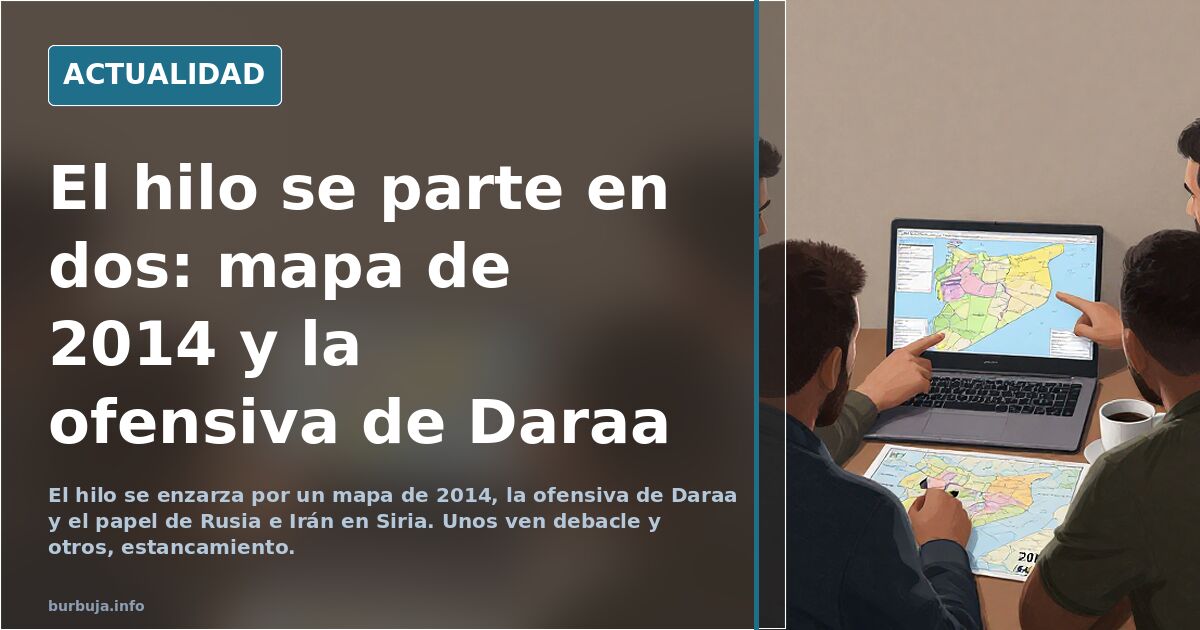 El hilo se parte en dos: mapa de 2014 y la ofensiva de Daraa