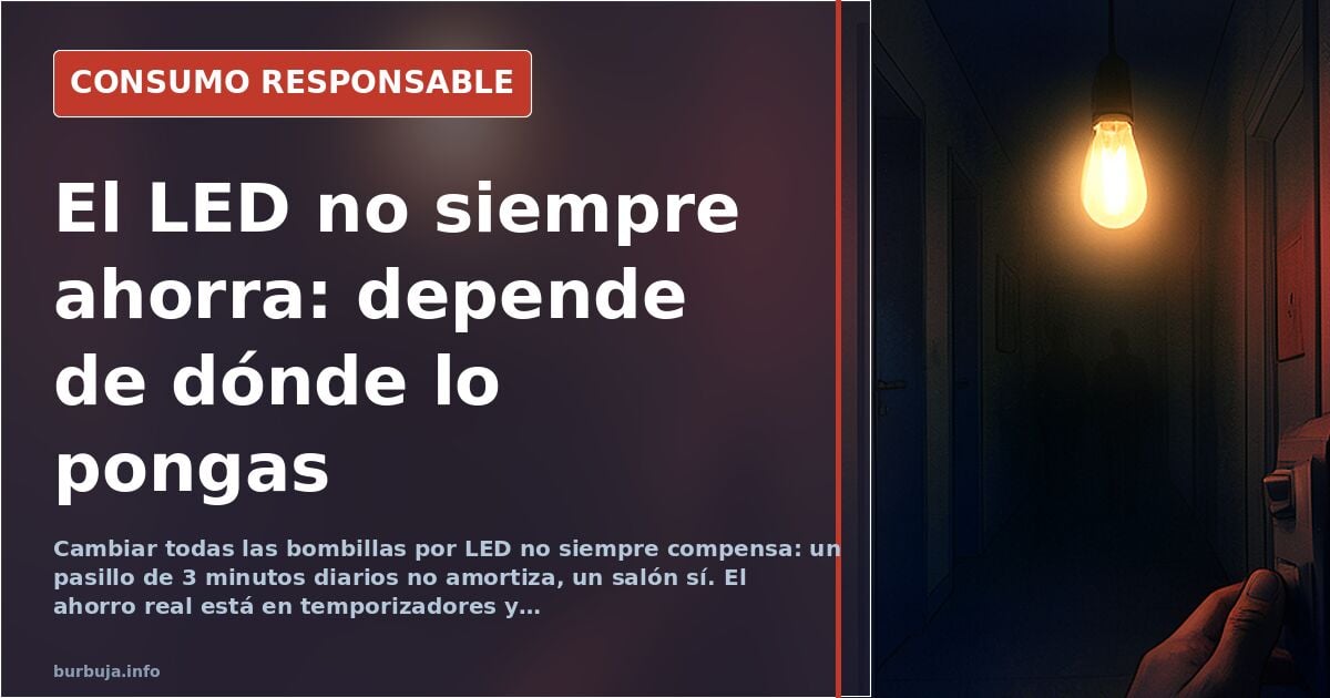 Replacing every bulb with LED: when it pays off and when it doesn't