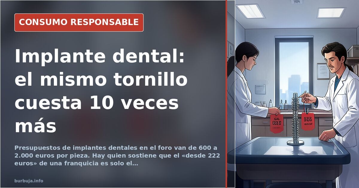 Dental implants in Spain: quotes range from €600 to €2,000