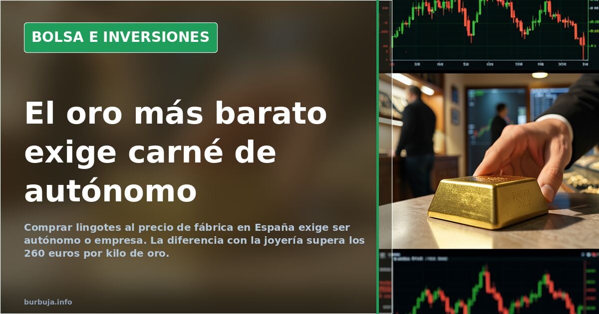 Buying gold without middlemen in Spain: SEMPSA requires self-employed status
