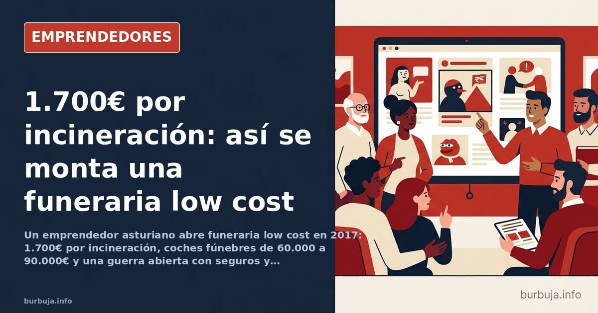 Interior de un tanatorio con féretro de madera y corona de flores, servicio funerario low cost en Asturias